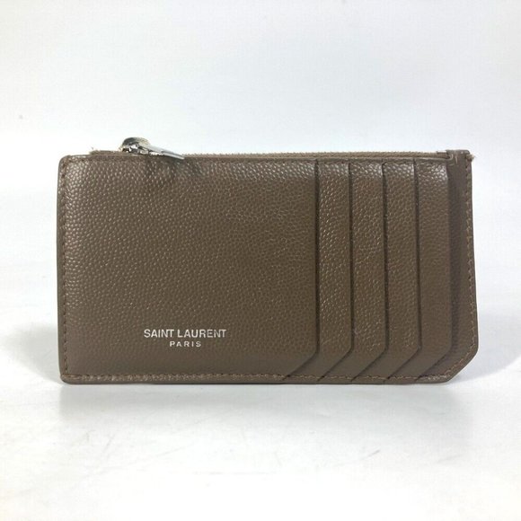 SAINT LAURENT PARIS Compact wallet Fragment case Wallet Coin Compartment Purse - Picture 1 of 16
